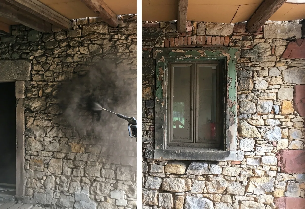 Ravalement de façade à Chartres — avant (chantier 1)